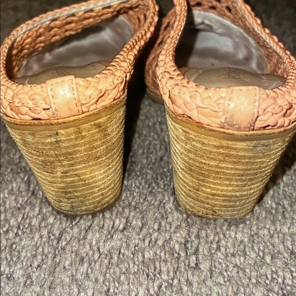Free People Jeffrey Campbell leather Woven Mules  Size 8 - Picture 5 of 8